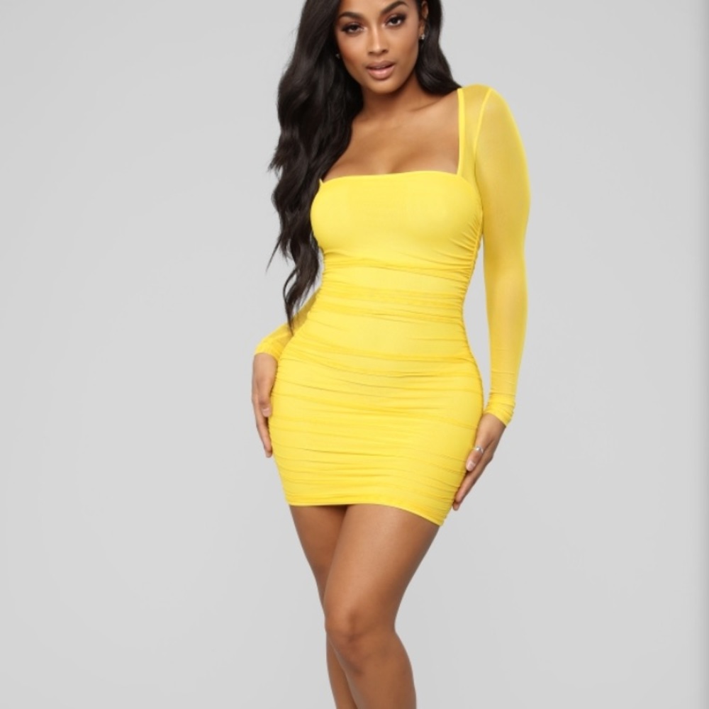 NEW Oh So Fresh Mini Dress- Yellow